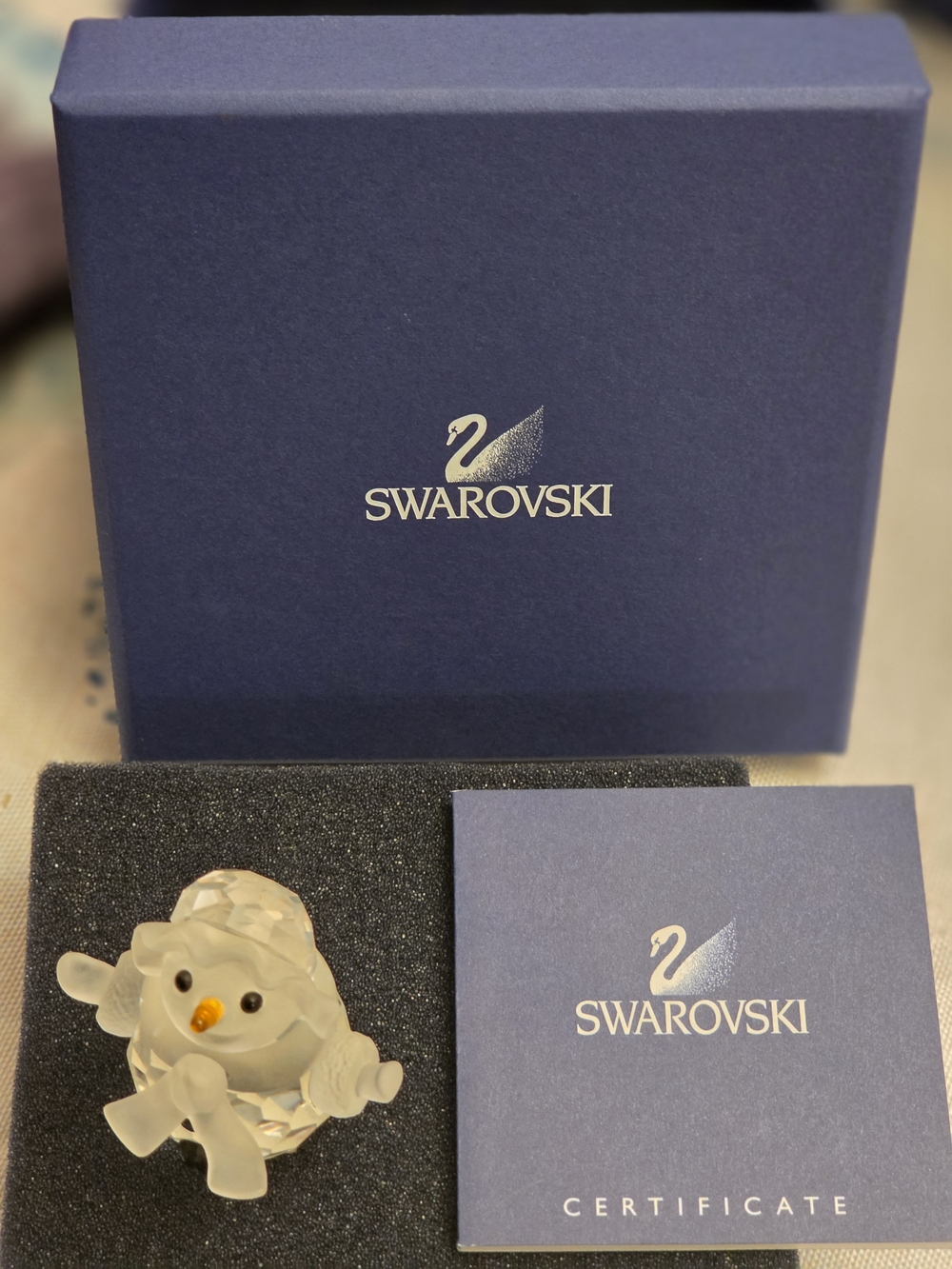 Swarovski Crystal Snow Woman Figurine 655376 with Box + COA - Missing Purse